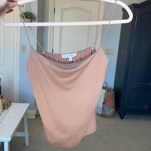 soft cowl neck cami in chocolate